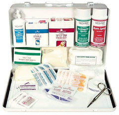 Medique - 98 Piece, 20 Person, Multipurpose/Auto/Travel First Aid Kit - 14" Wide x 3" Deep x 9-1/2" High, Metal Case - Top Tool & Supply