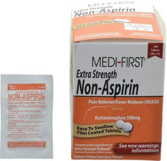 Medique - Medi-First Extra-Strength Non-Aspirin Tablets - Headache & Pain Relief - Top Tool & Supply