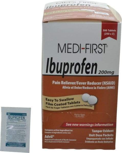 Medique - Medi-First Ibuprofen Tablets - Headache & Pain Relief - Top Tool & Supply