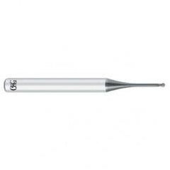 2mm Dia. - 50mm OAL - Solid Carbide - Rib Processing Ball Nose HP End Mill-2 FL - Top Tool & Supply