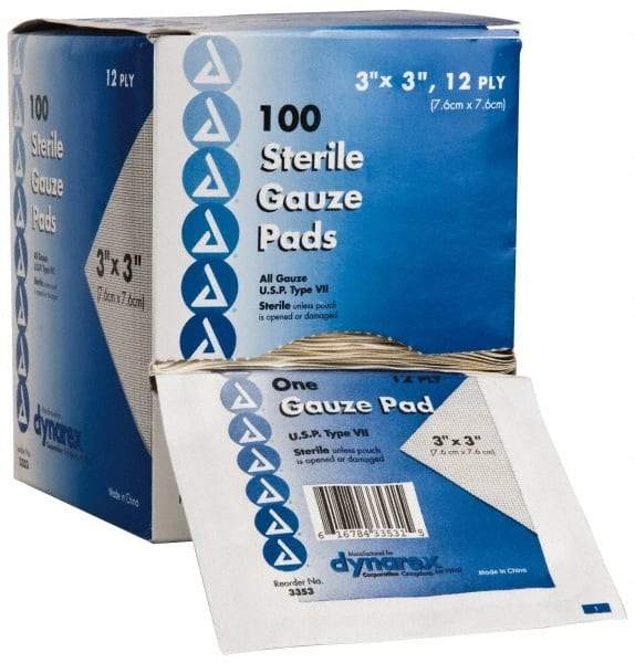 Medique - 3" Long x 3" Wide, General Purpose Pad - Gauze Bandage - Top Tool & Supply