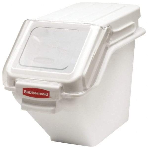 Rubbermaid - Rectangular, White Polyethylene Food Bin - 23-1/2" High x 11-1/2" Wide x 16.9" Long - Top Tool & Supply