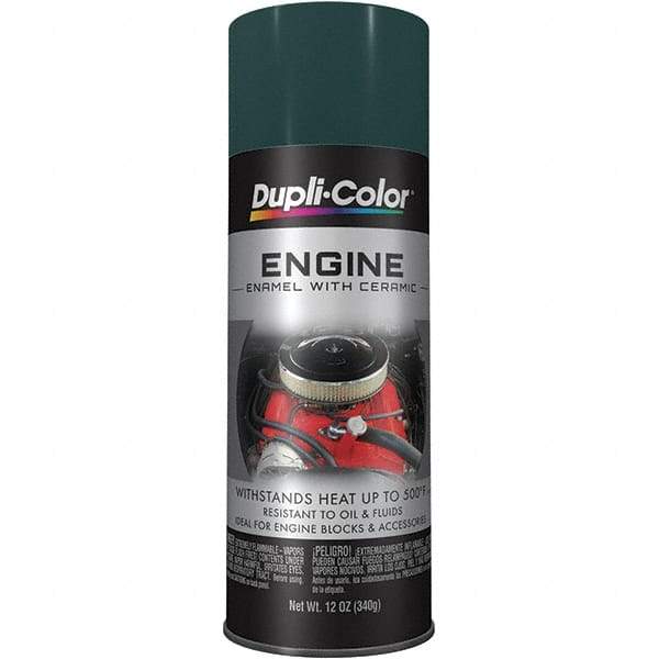 Dupli-Color - 12 oz Racing Green Automotive Heat Resistant Paint - Gloss Finish, 500°F Max Temp, Comes in Aerosol Can - Top Tool & Supply