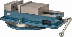 Interstate - 8" Jaw Width, 8-1/4" Jaw Opening Capacity, Horizontal Swivel Machine Vise - Manual Operation, 1 Station, 21-3/4" Long x 5-5/16" High x 2" Deep, 2" Jaw Height - Top Tool & Supply