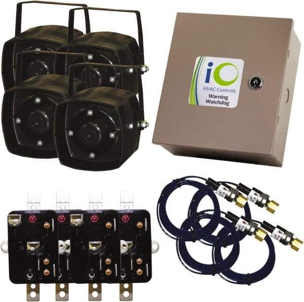 iO HVAC Controls - 1 or 3 Phase, 24 VAC, 0-2A Amp, 2 Max Fuse A, Air Conditioner Theft Alarm - 11" Wide x 11" Deep x 11" High, For Use with Condensing Unit - Top Tool & Supply