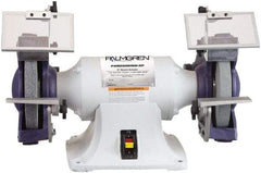 Palmgren - 8" Wheel Diam x 1" Wheel Width, 1 hp Grinder - 5/8" Arbor Hole Diam, 1 Phase, 3,450 Max RPM, 115/230 Volts - Top Tool & Supply