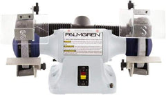 Palmgren - 6" Wheel Diam x 3/4" Wheel Width, 1/3 hp Grinder - 1/2" Arbor Hole Diam, 1 Phase, 3,450 Max RPM, 115/230 Volts - Top Tool & Supply