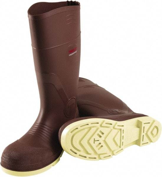 Tingley - Unisex Size 9 Medium Width Plain Knee Boot - Brown, PVC Upper, PVC Outsole, 15" High, Pull-On - Top Tool & Supply