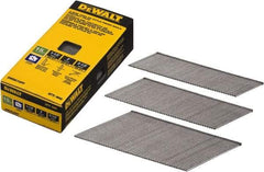 DeWALT - 15 Gauge 2-1/2" Long Finishing Nails for Power Nailers - Steel, Bright Finish, Smooth Shank, Angled Stick Collation, Round Head, Chisel Point - Top Tool & Supply