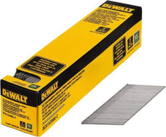 DeWALT - 15 Gauge 2" Long Finishing Nails for Power Nailers - Steel, Galvanized Finish, Smooth Shank, Angled Stick Collation, Round Head, Chisel Point - Top Tool & Supply