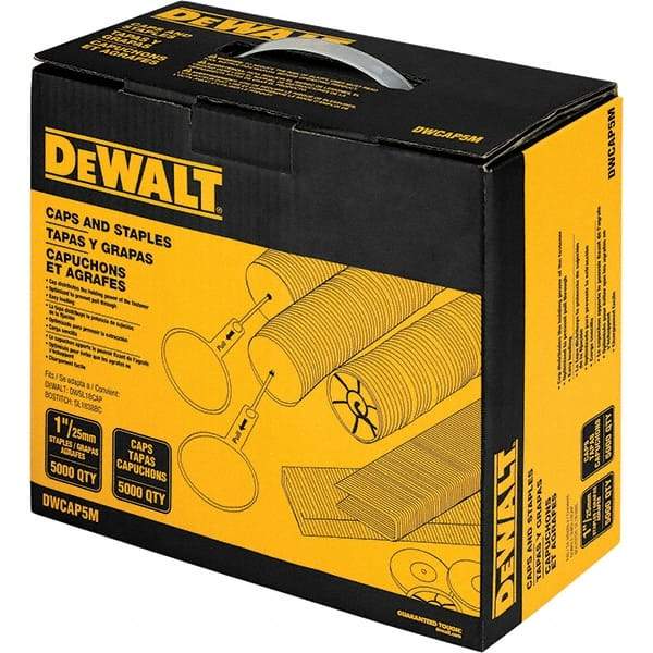 DeWALT - 1" Long x 0.05" Wide, 18 Gauge Crowned Construction Staple - Steel, Galvanized Finish - Top Tool & Supply