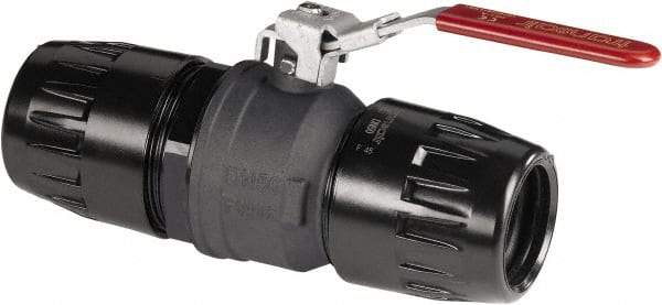 Transair - 1/2" ID, 16.5mm OD, Lockable Ball Valve - Brass, 232 psi Working Pressure - Top Tool & Supply