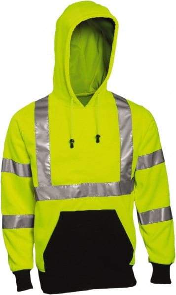 Tingley - Size XL, Lime, High Visibility, Long Sleeve SweatPocket, - 50 to 52" Chest, 1 Pocket, Polyester - Top Tool & Supply