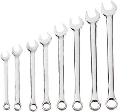 Blackhawk by Proto - 8 Piece, 1/4" to 11/16", 6, 12 Point Combination Wrench Set - Inch Measurement Standard, Chrome Finish, Comes in Case - Top Tool & Supply