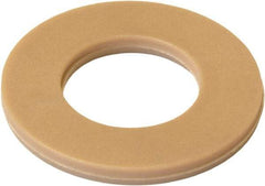 Made in USA - 1" Screw, Grade PEEK 450 GL30 Plastic High-Temperature Flat Washer - 1.062" ID x 2-1/2" OD, 0.13" Thick, Plain Finish - Top Tool & Supply