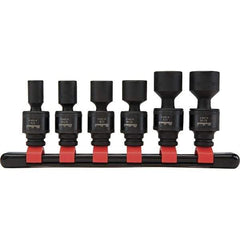 Blackhawk by Proto - 6 Piece 1/4" Drive Impact Socket Set - 6 Points, 1/4" to 9/16" Range, Inch Measurement Standard - Top Tool & Supply