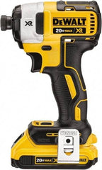 DeWALT - 20 Volt, 1/4" Drive, 152 Ft/Lb Torque, Cordless Impact Driver - Mid-Handle, 2800 RPM, 1 Lithium-Ion Battery Included - Top Tool & Supply