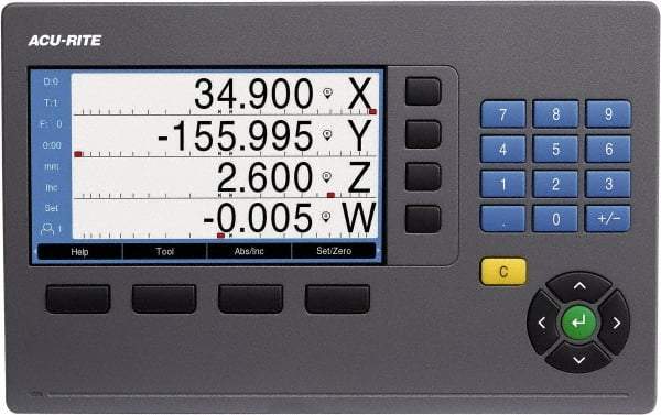 Acu-Rite - 2 Axis, 12" X-Axis Travel, 40" Y-Axis Travel, Milling DRO System - 5µm Resolution, 5µm Accuracy, LCD Color Display - Top Tool & Supply