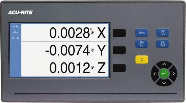 Acu-Rite - 3 Axis, 35" X-Axis Travel, 13" Y-Axis Travel, 16" Z-Axis Travel, Milling DRO System - 5µm Resolution, 5µm Accuracy, LCD Color Display - Top Tool & Supply