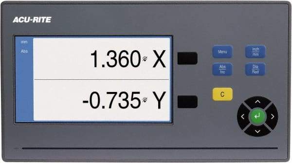 Acu-Rite - 2 Axis, 35" X-Axis Travel, 13" Y-Axis Travel, Milling DRO System - 5µm Resolution, 5µm Accuracy, LCD Color Display - Top Tool & Supply