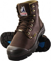 Steel Blue - Men's Size 9 Medium Width Steel Work Boot - Oak, Leather Upper, TPU Outsole, 6" High, Lace-Up - Top Tool & Supply