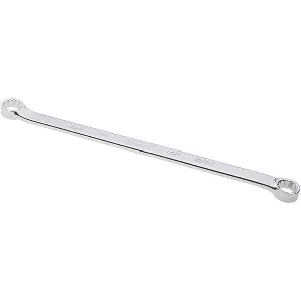 Proto - 11/16" x 3/4" 12 Point Box Wrench - Double End, 1" Head Diam x 1/2" Head Thickness, 14-11/32" OAL, Steel, Polished Finish, 15° Offset - Top Tool & Supply