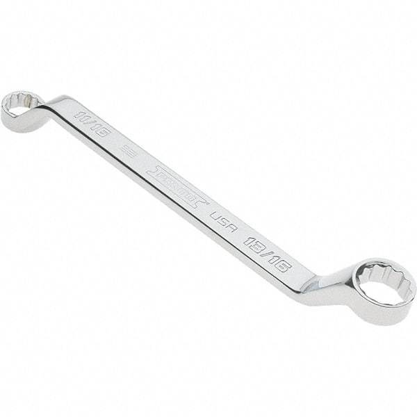 Proto - 11/16" x 3/4" 12 Point Box Wrench - Double End, 1" Head Diam x 1-5/32" Head Thickness, 10-51/64" OAL, Steel, Polished Finish, 15° Offset - Top Tool & Supply