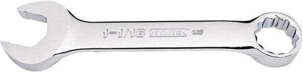 Proto - 1-1/16" 12 Point Combination Wrench - 15° Offset Angle, 6-19/32" OAL, Steel, Full Polish Finish - Top Tool & Supply