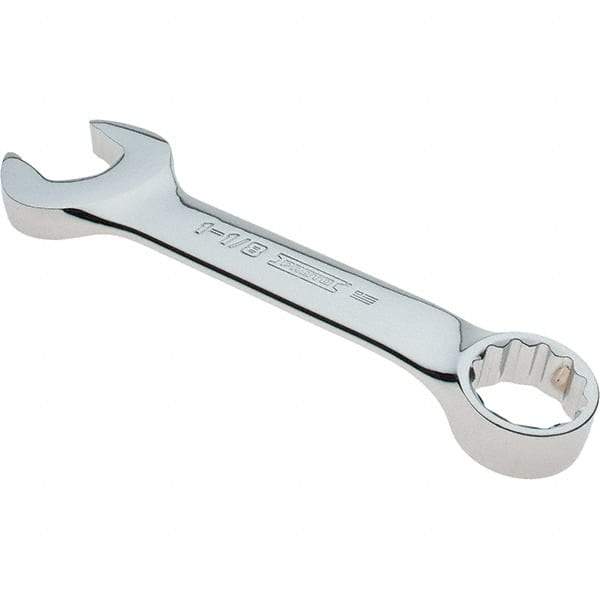 Proto - 1-1/8" 12 Point Combination Wrench - 15° Offset Angle, 8-29/32" OAL, Steel, Full Polish Finish - Top Tool & Supply