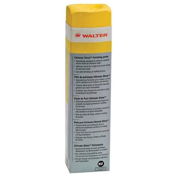 WALTER Surface Technologies - 1,300 g Polishing Compound - Compound Grade Fine, Grade 0, Yellow, For Fine Polishing, Use on Stainless Steel & Aluminum - Top Tool & Supply