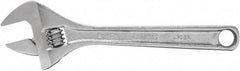 Proto - 1-1/8" Jaw Capacity, 8" Standard Adjustable Wrench - Steel, Polished Finish, 8" OAL - Top Tool & Supply