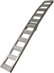 Erickson Manufacturing - 90" Long x 12" Wide, 750 Lb Capacity, Foldable Arched Truck Ramp - Aluminum, For All Vehicles - Top Tool & Supply