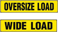 Erickson Manufacturing - Vinyl Wide/Oversized Load Banner - 18" Wide x 84" Long, Yellow & Black, For Use with Trucks - Top Tool & Supply