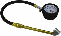 Milton - 0 to 160 psi Dial Dual Head Tire Pressure Gauge - 12' Hose Length, 5 psi Resolution - Top Tool & Supply