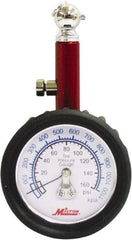 Milton - 0 to 160 psi Dial Ball Tire Pressure Gauge - 5 psi Resolution - Top Tool & Supply