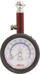 Milton - 0 to 15 psi Dial Ball Tire Pressure Gauge - 0.5 psi Resolution - Top Tool & Supply