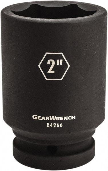 GearWrench - 1" Drive 2-5/16" Deep Impact Socket - 6 Points, 4-1/4" OAL - Top Tool & Supply