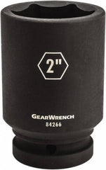 GearWrench - 1" Drive 1-3/8" Deep Impact Socket - 6 Points, 4-1/4" OAL - Top Tool & Supply