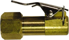 Milton - 150 Max psi Closed Check Brass Air Chuck - Clip On Chuck, 1/4 FNPT - Top Tool & Supply