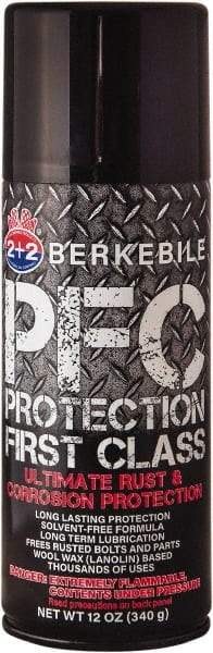 Berkebile - 12 oz Aerosol Can Automotive Multi-Use Lubricant - Mineral Oil, Zinc Oxide, Titanium Dioxide - Top Tool & Supply