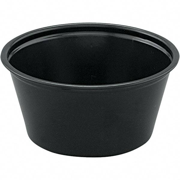 Solo - 2 oz Polystyrene Portion Cups - Black - Top Tool & Supply