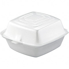 DART - 5-1/2 x 5-3/8 x 2-7/8" Foam Carryout Food Container - White - Top Tool & Supply