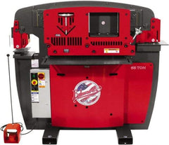 Edwards Manufacturing - 9-3/4" Throat Depth, 65 Ton Punch Pressure, 1-1/16" in 3/4" Punch Capacity Ironworker - 7-1/2 hp, 3 Phase, 460 Volts, 50" Wide x 60-1/4" High x 45" Deep - Top Tool & Supply