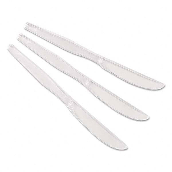 Dixie - Heavyweight Polystyrene Cutlery, Knives, Clear, 1000/Carton - Top Tool & Supply