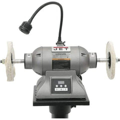 Jet - 8" Wheel Diam x 1/2" Wheel Width, 1 hp Buffer - 5/8" Arbor Hole Diam, 3 Phase, 3,600 Max RPM, 115 Volts - Top Tool & Supply