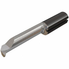 Iscar - 6mm Min Bore Diam, 0.3mm Max Bore Depth, 4mm Shank Diam, Corner Radius & Profile Boring Bar - 0.006" Corner Radius, Left Hand Cut, Solid Carbide, TiAlN Finish - Exact Industrial Supply