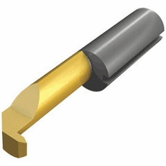 Iscar - 5mm Min Bore Diam, 5mm Shank Diam, Boring Bar - Right Hand Cut, Solid Carbide, TiAlN Finish - Exact Industrial Supply