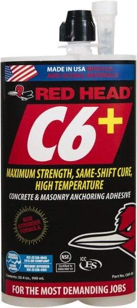 Red Head - Anchoring Adhesives Adhesive Material: Epoxy Volume (fl. oz.): 30.00 - Top Tool & Supply