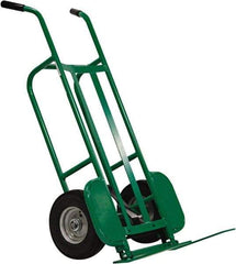 Valley Craft - 1,000 Lb Capacity 48" OAH Hand Truck - Dual Handle, Steel, Pneumatic Wheels - Top Tool & Supply