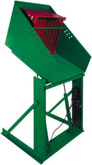 Valley Craft - 4,000 Lb Load Capacity, Steel Box Dumper - 66" Wide x 36" Long x 60" High, Green - Top Tool & Supply